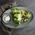 Oval Oval 25Cm Oval Glazed Plate Oval Ceramic Dinnerware Big Dinner Dish Oval Plate