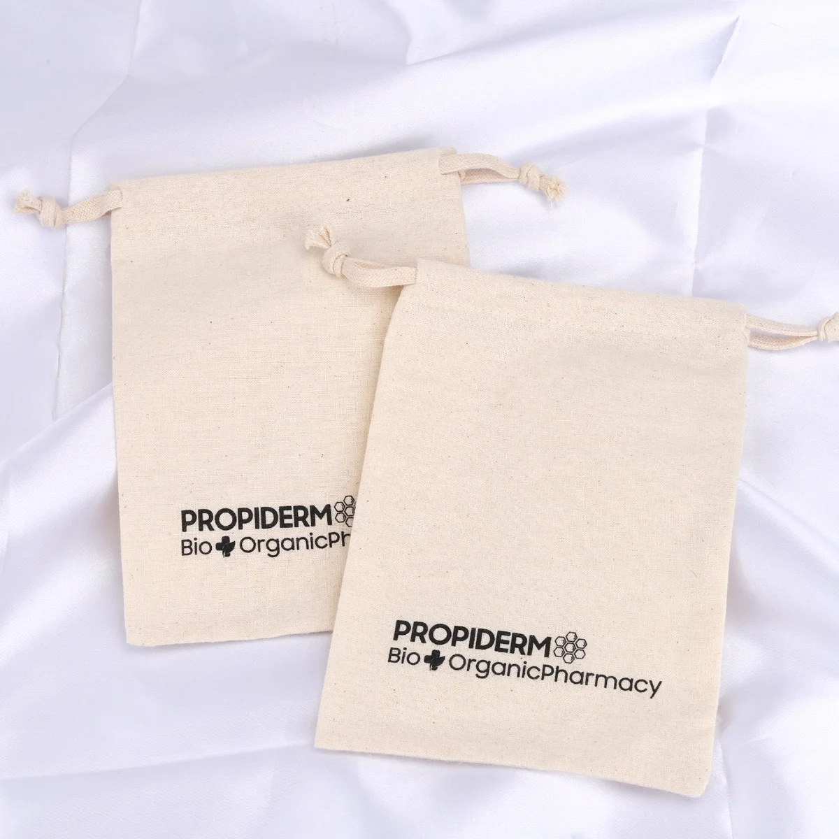 High Quality Natural Cotton Muslin Bag Customized Small Drawstring Cotton Dust Pouch For Soap Cosmetic Packaging