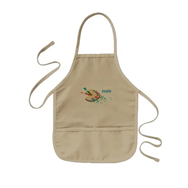 Adjustable Kids Custom Printing Embroidery Apron Kitchen Gift For Cleaning and Painting Multipurpose Kids Aprons