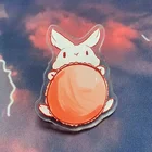 Custom Logo Print Cartoon Acrylic Pins Cheap Plastic Cute Pin With Butterfly Clutches