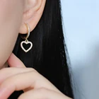 Heart Earrings Drop Heart XingYu Romantic Heart Earrings Gold Plated White CZ Jewelry Luxury Drop Earrings