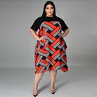 Clothing 2021 Amazon Fashion Clothing Summer Print Plus Size Women Casual Dresses