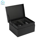 Gift Wine Custom Luxury Black Cardboard Display Gift Boxes For Wine Glasses