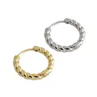Hoops Plated Hoops Earrings 925 Sterling Silver Simple Women Gold Plated Wholesale High Quality Jewelry