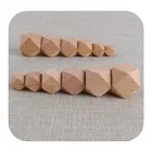 Loose Beads 10mm 12mm 14mm 16mm 18mm 20mm Geometric Loose Beads For Wooden Teething Necklace Hexagon Beads