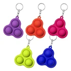 Toy Mini Fidget Toy Handheld Mini Push Pop It Bubble Keychain Simple Dimple For Stress Relief Toy