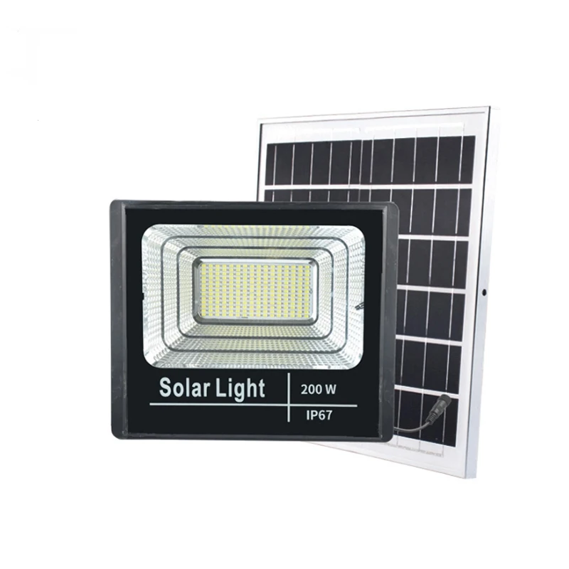 Factory price Solar light Ultra bright IP66 Floodlight 200w100w 60 watt outdoor solar LED street light 3-year warranty