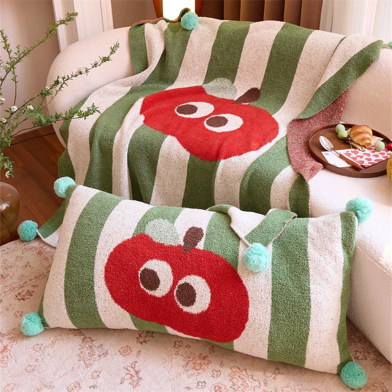 product soft and comfortable big size hugging plush pillow cute cartoon apple knit pillow for home decoration gift and bedroom lf-59