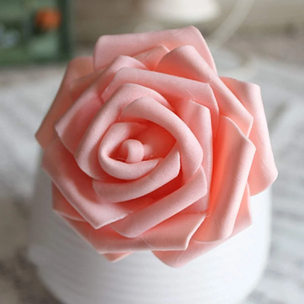 Details about   10pcs 7-8CM Artificial PE Foam Roses Flowers Heads DIY Home Wedding Decora 