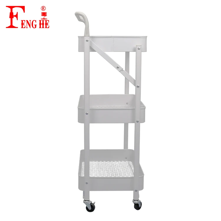 Hot sale with wheel rolling moving barber cart spa beautician trolleys for beauty parlour salon