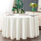 Round 100% Polyester 120 Round White Tablecloths For Wedding