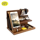 Holder Wooden Phone Holder Customized Wood Phone Docking Station Key Holder Wallet Stand Watch