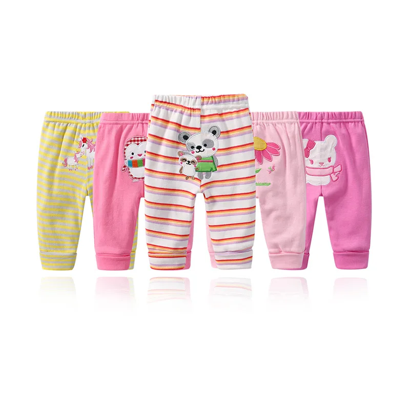 2023 Spring and Autumn Infant 5 PCS Clothes Sets 100% Cotton Kids Trousers Baby Wear Leggings Boys Pants