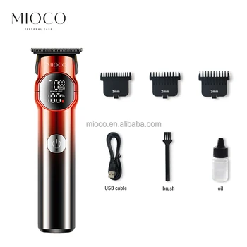 MIOCO Rs970 Professional Electric Hair Beard Trimmer LCD USB Turbo Function Sintered Cutting Blade for Household and Barber Use