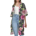Coat Unique Design Hot Sale Fashion Summer Loose Causal Printed Floral Lady Long Coat