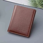 Leather Purse Vintage Men PU Leather Short Wallets Male Card Holder Solid Coin Purses Casual Money Clip Bifold Wallet Mans