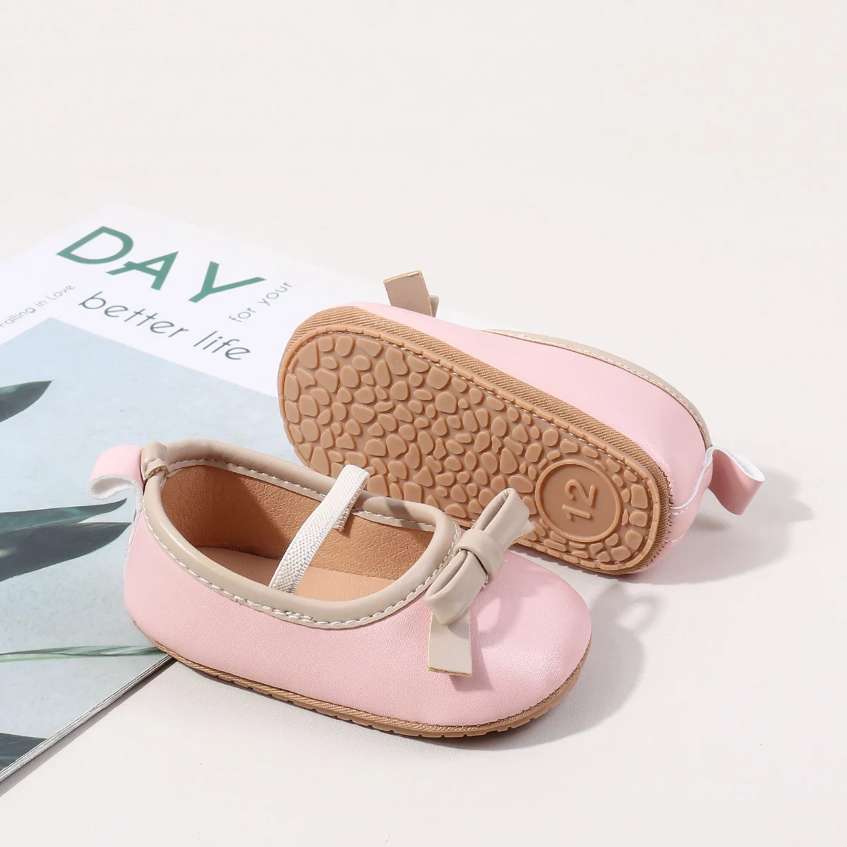 Fashion Patchwork Simple Pu Leather Toddler Baby Girls Shoes 0-12 Months manufacture