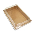 Box Food Food Manufacturer Folding Lunch Box Brown Kraft Paper Box Disposable Food Container