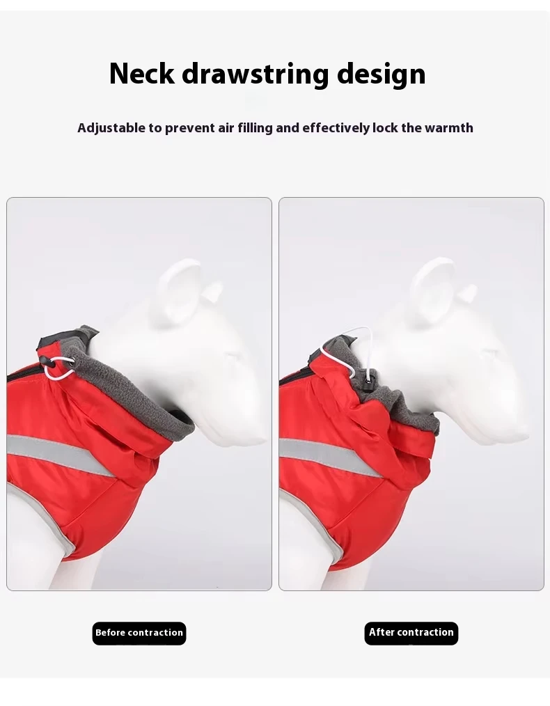 Hot Selling Dog Cotton-padded Autumn and Winter Warm Pet Clothes Thickened Multi-color Ski Waterproof Jacket Pet Products manufacture