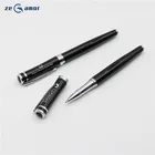 Ball Pen Zeamor Boligrafo Manufacture Custom Logo Personalized Heavy Black Metal Roller Ball Pen With Cover