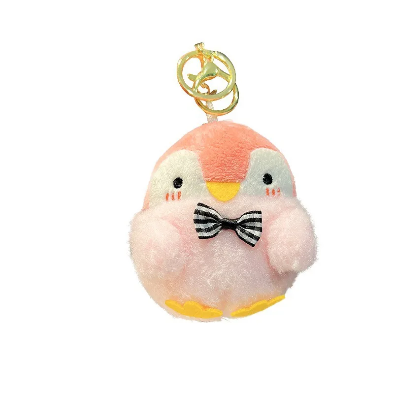Hot Souvenir Gifts Cute Plush stuffed toy key ring chain small penguin Cartoon Kawaii animal Keychain pendant