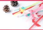 Halloween Straw Reusable Halloween Drinking Straws Funny Bat Cartoon Plastic Drinking Straws For Kids