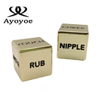 Sexy Sex Dice Sex 2pcs Sexy Love Game Glowing Couple Game Adult Rose Gold Metal Sex Game Dice Set For Sela