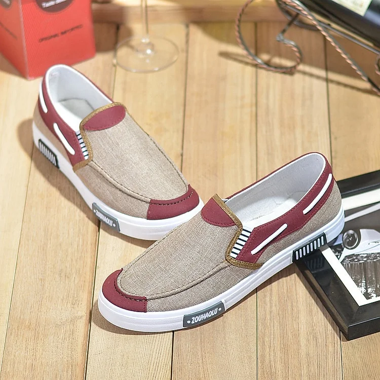 High quality customized cotton fabric 2023 canvas men's casual shoes