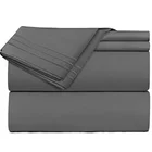 Bed Sheet Custom Printed King Queen Size Bed Sheet 1800 Brushed Microfiber Hotel Fitted Bed Sheet Sets