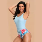 Swimwear 2021 Amazon Hot Selling Floral Print Women Swimwear Bikini 1 Piece Swimsuit