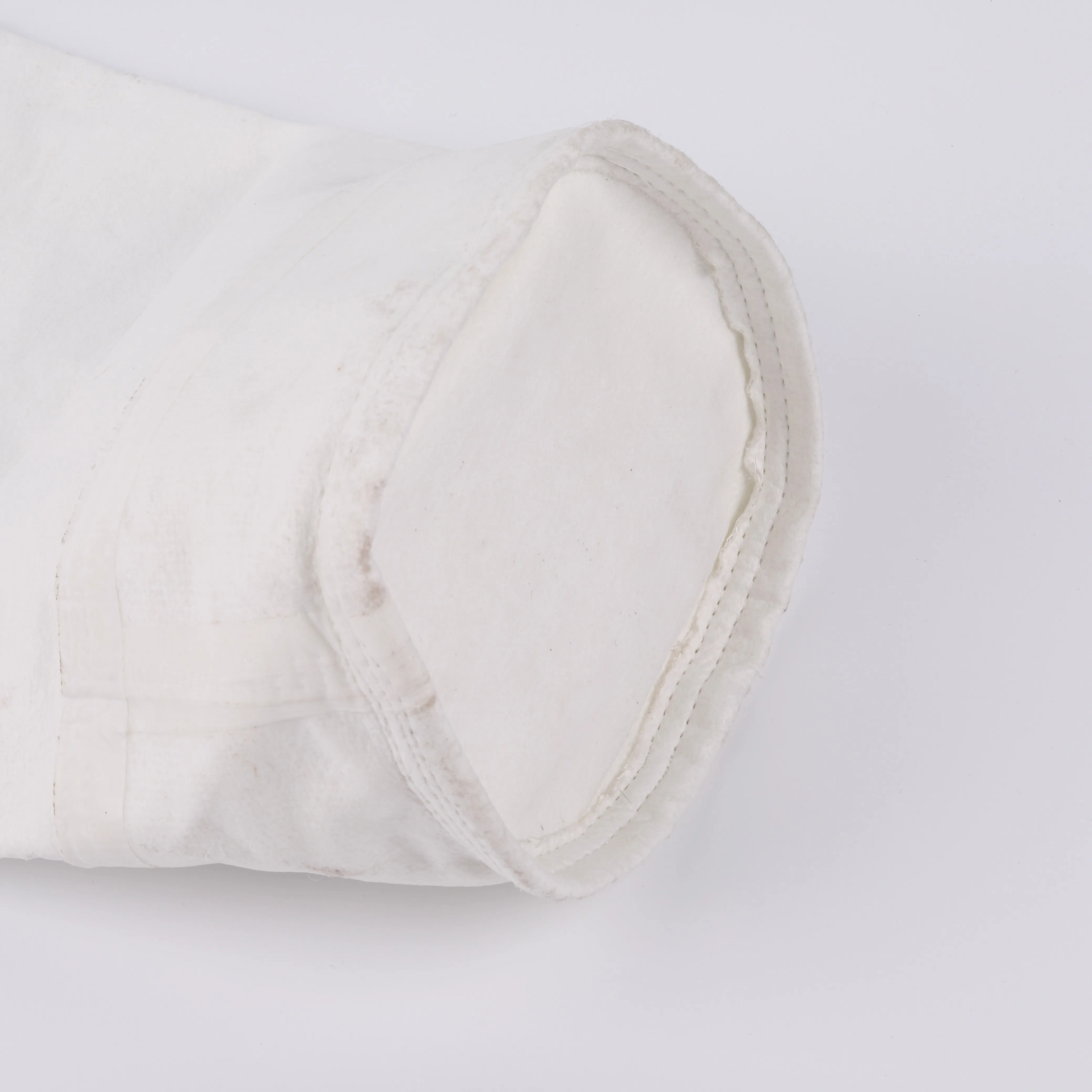 Industry White  PTFE Dust Collector 100% polyester needle punched nonwoven Material Filter Bag 1