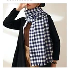 Long Scarf 2021 Checkerboard Woman Scarves Winter Keep Warm Long Cashmere Scarf Autumn Shawl