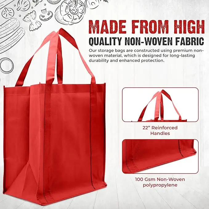 product customizable recyclable non woven tote bag large capacity eco friendly reusable design shoulder strap logo printing gift option-15