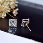 925 Earrings Earrings WOMEN MEN GENUINE 925 SOLID STERLING SILVER CUBIC ZIRCONIA ROUND STUD EARRINGS