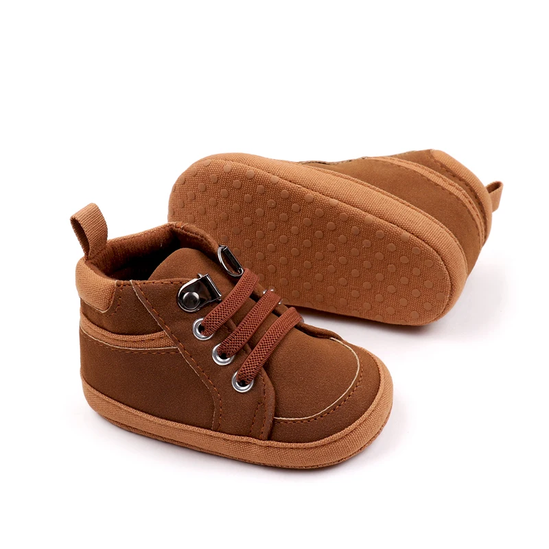 High Top Solid Color Imitation Musk Fur Baby Boys Fashion Casual Simple Toddler Boots supplier