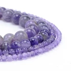 Round Beads Round Wholesale 4/6/8/10mm Amethyst Round Jewelry Natural Stone Beads For Jewelry Making