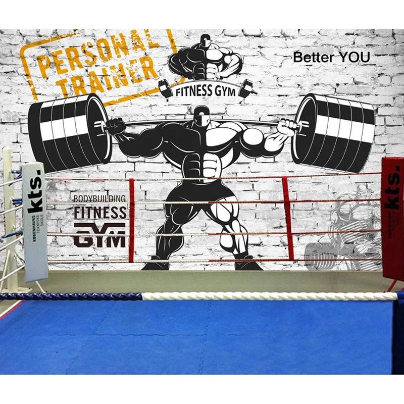Modern Gym Bodybuilding Weightlifting Fitness Bar Background Wallpaper  Mural - Buy 3d Design Wallpaper,Wallpaper Murals 3d,Bodybuilding Wallpaper  Product on 