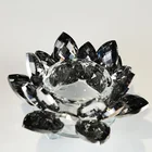 Best China Lamp For Buddha Crystal Crystal Lotus High Quality Table Candle Holder Crystal Candle Holder