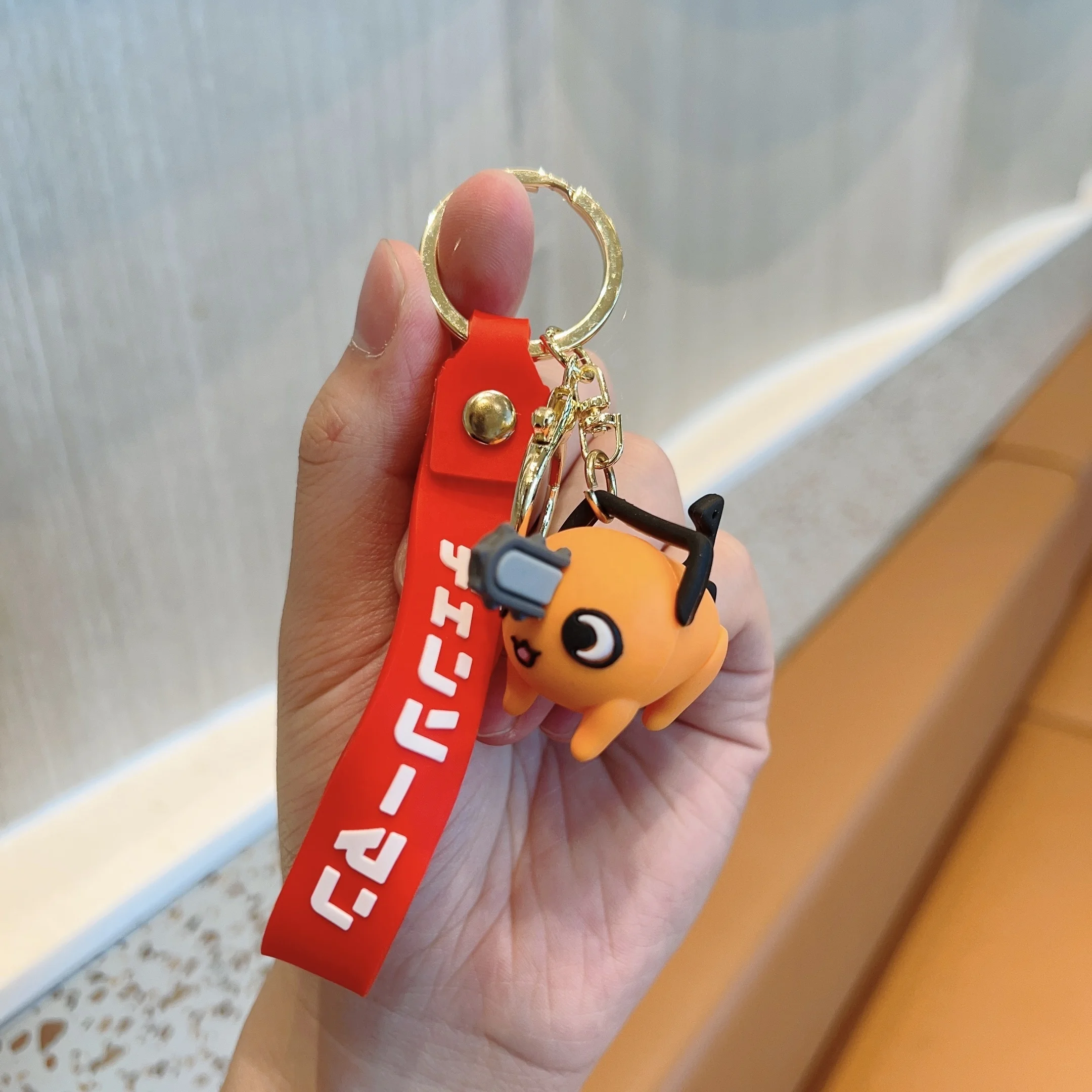 Hot Selling Anime Cartoon PVC Mini Chainsaw Man Key Chain Kawaii Accessories Pochita Car pendant  Chainsaw Man Toy Keychain