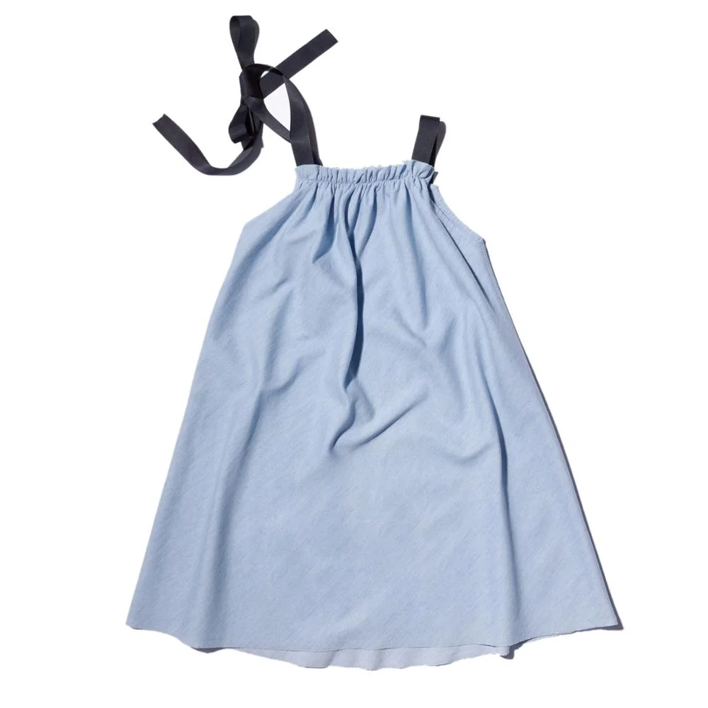 New arrival purplish blue summer children girl dress boutique flower kid dress manufacturer cheap child dress