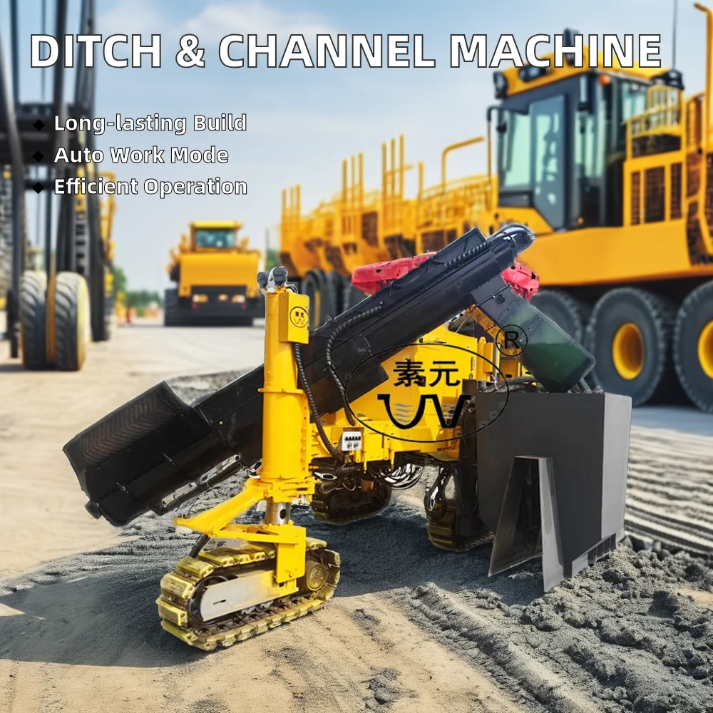 product landscape curbing concrete kerb making machine road drainage ditch slipform paver forming machinery-1