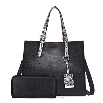luxury fashion exquisite workmanship genuine crocodile leather ladies composite bag handbags set for women handbag