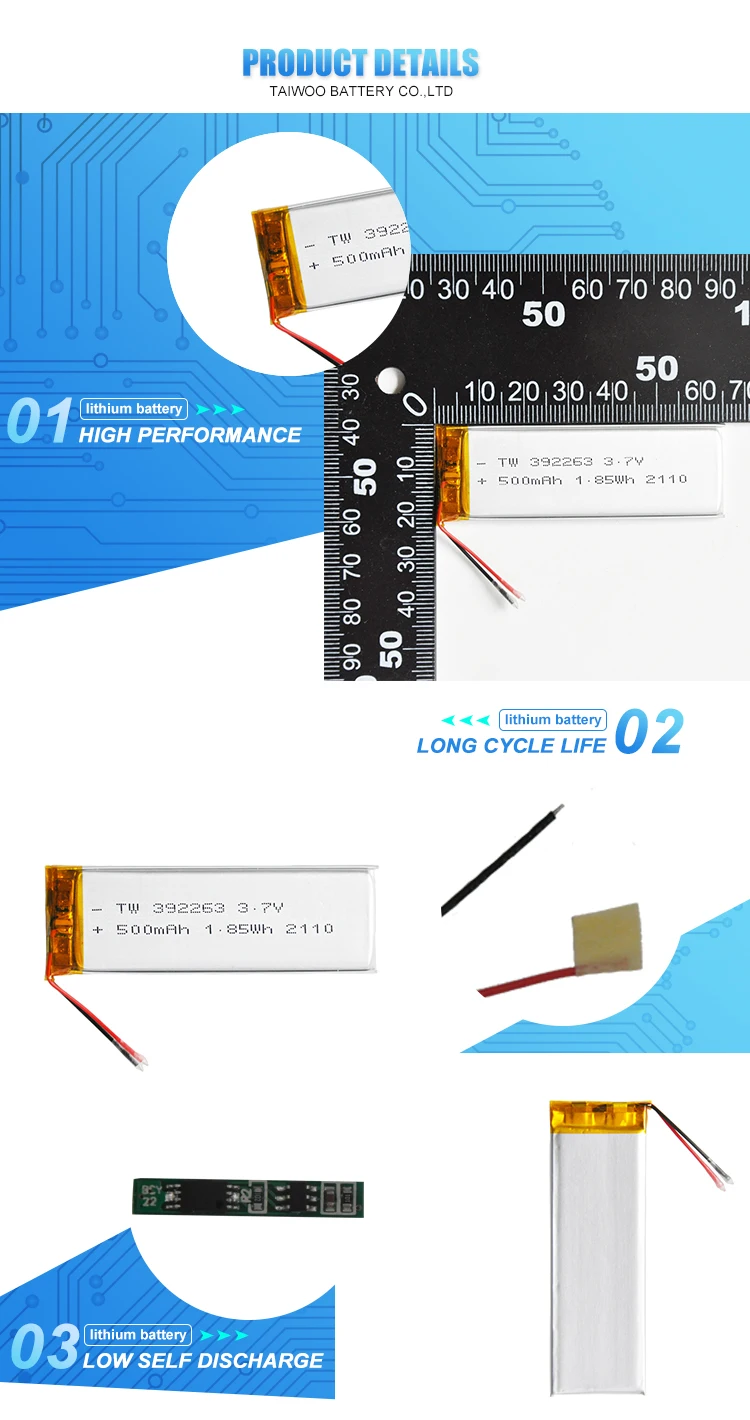 Bis Approved 392263 3 7v 500mah Lithium Battery 3 7v Battery Buy