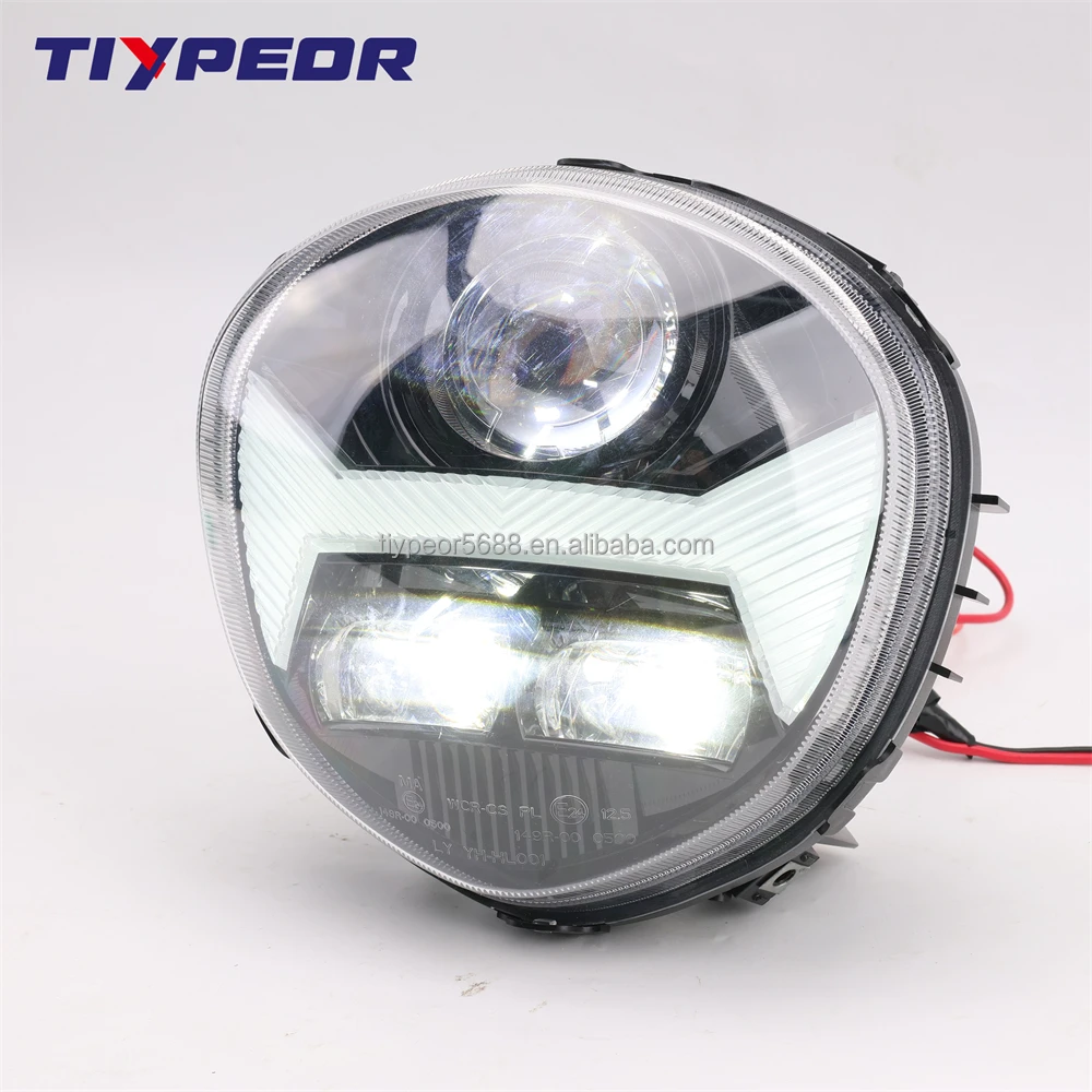 product tiypeor e mark assembly headlight high low beam motorcycle led headlight for 2017 yamaha v star 1300 xvs13cthl tourer headlamp-8