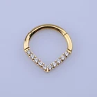 Ring Piercing Nose Lip Ear Piercing Ring Teardrop ASTM F136 Titanium Helix Septum Clicker Hinged Segment Ring Piercing
