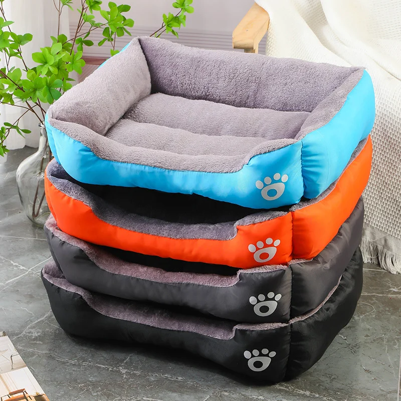 HUAYI 2024New wholesale manufacturer soft luxury plush grey black pet cushion round cat dog bed