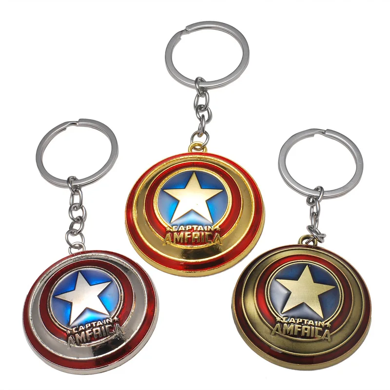 Marvel Superhero Captain Marvel Design Logo Alloy Key Chains Keychain Keyring 