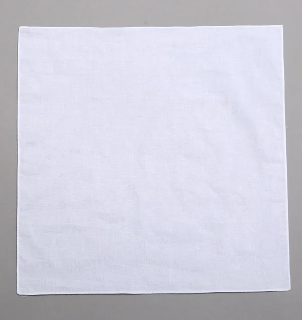 Custom 100% Cotton White Square Handkerchiefs