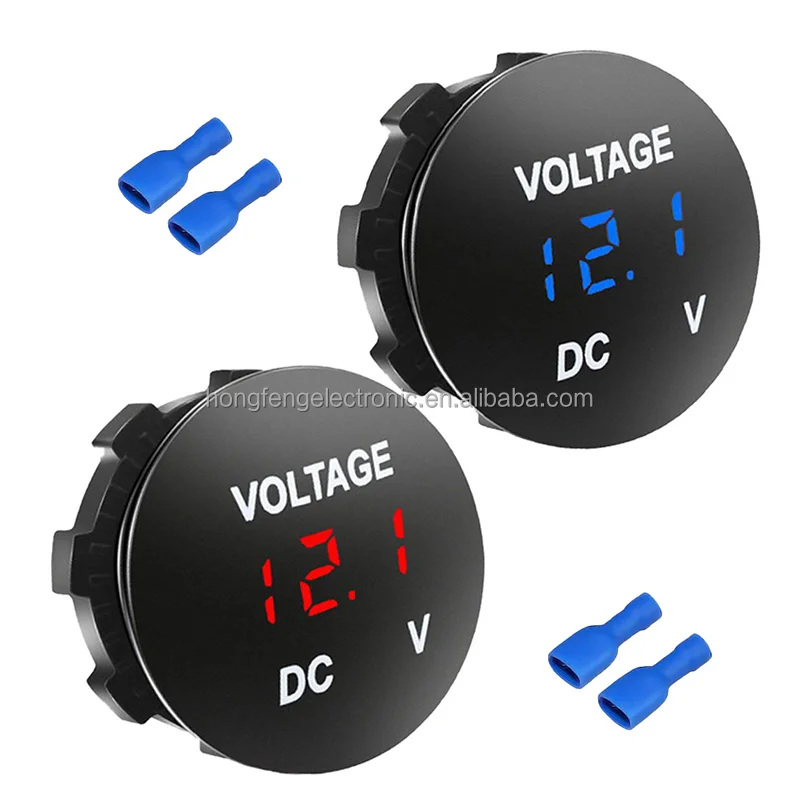 DC 5V-48V Waterproof Car Motorcycle LED Panel Digital Volt Voltage Meter Display 