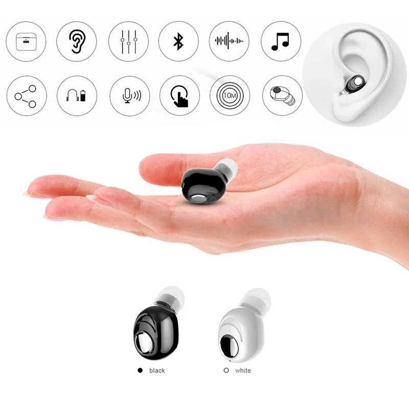 Mini X8 2024 New Upgraded Earphone High Quality Single Ear Wireless Earphone Hidden Earbud Living Streaming Sports Music Earbud